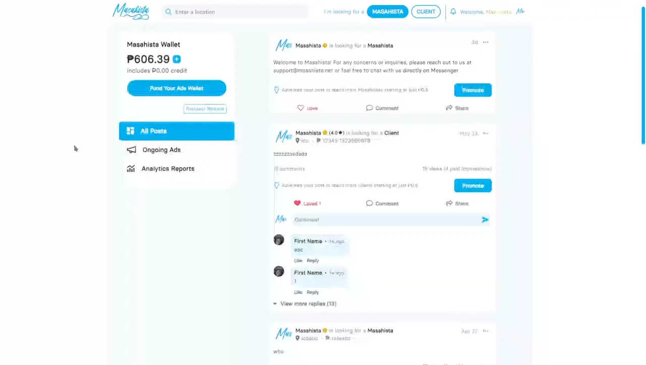 Masahista Ads Manager by Zane Atega